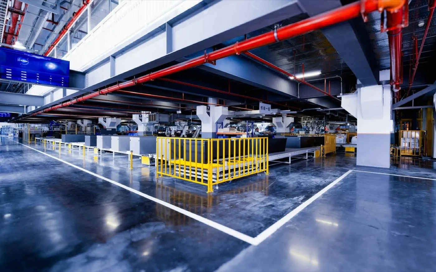 A large, bright manufacturing hall